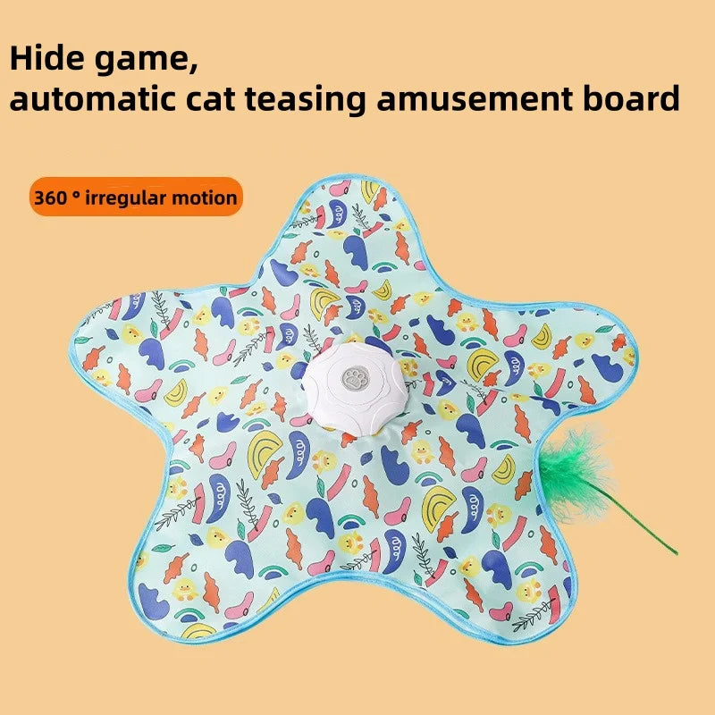 Tapis de Jeu Chat – Étoile et Roue Rotative Automatique