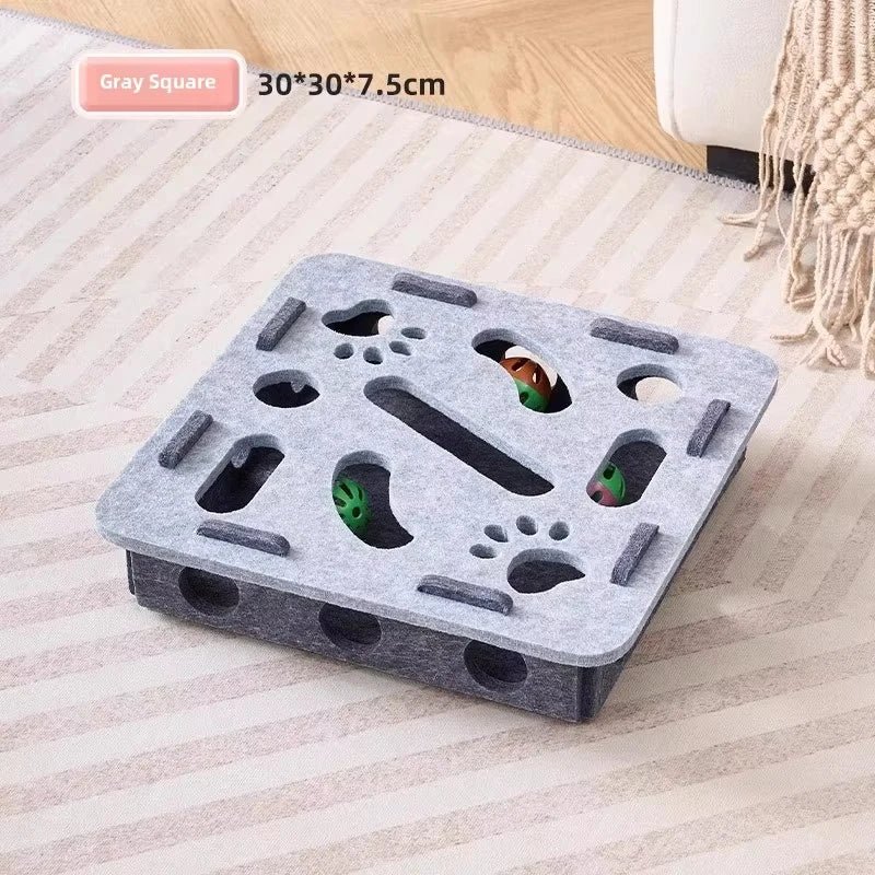 Boîte Puzzle en Feutre pour Chat – jouet enrichissement chat