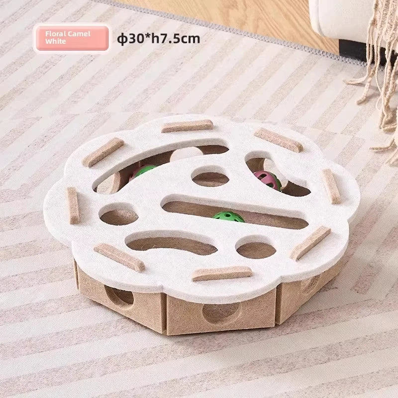 Boîte Puzzle en Feutre pour Chat – jouet enrichissement chat