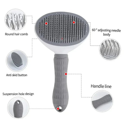 Brosse Autonettoyante Chien et Chat – Démêlante