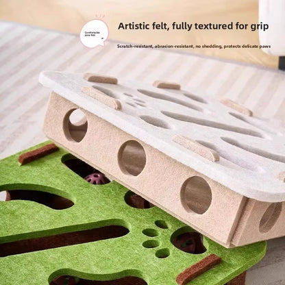 Boîte Puzzle en Feutre pour Chat – jouet enrichissement chat