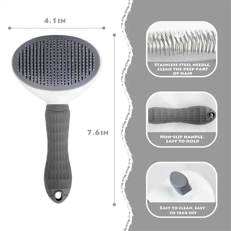 Brosse Autonettoyante Chien et Chat – Démêlante