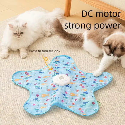 Tapis de Jeu Chat – Étoile et Roue Rotative Automatique