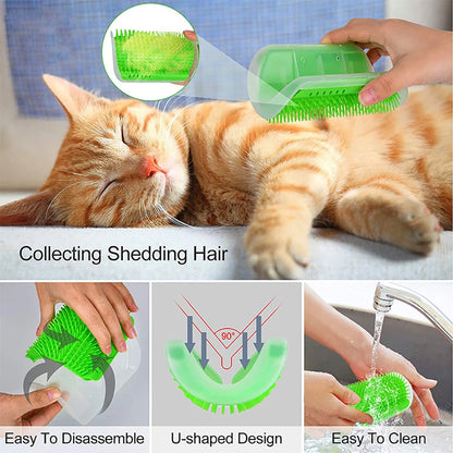 Brosse de Massage Chat – Grattoir Amovible