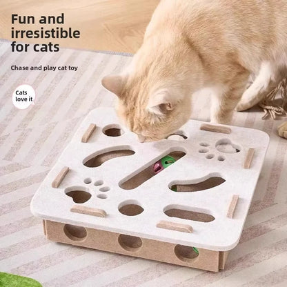 Boîte Puzzle en Feutre pour Chat – jouet enrichissement chat